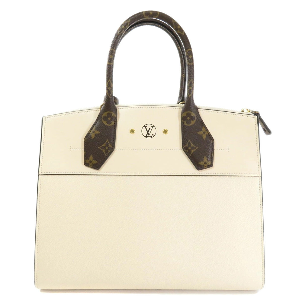 Louis Vuitton Steamer Handbag City Leather